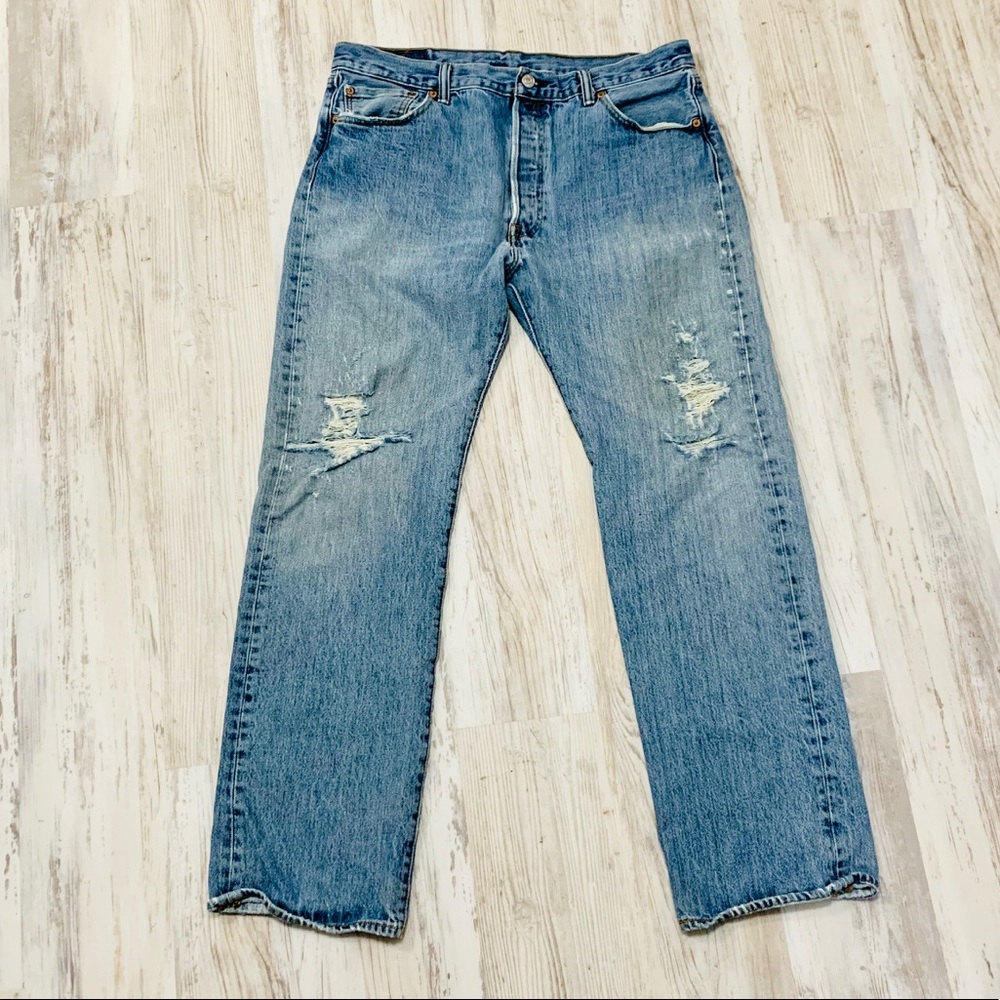 Levi’s 501 Distressed Grunge Jeans